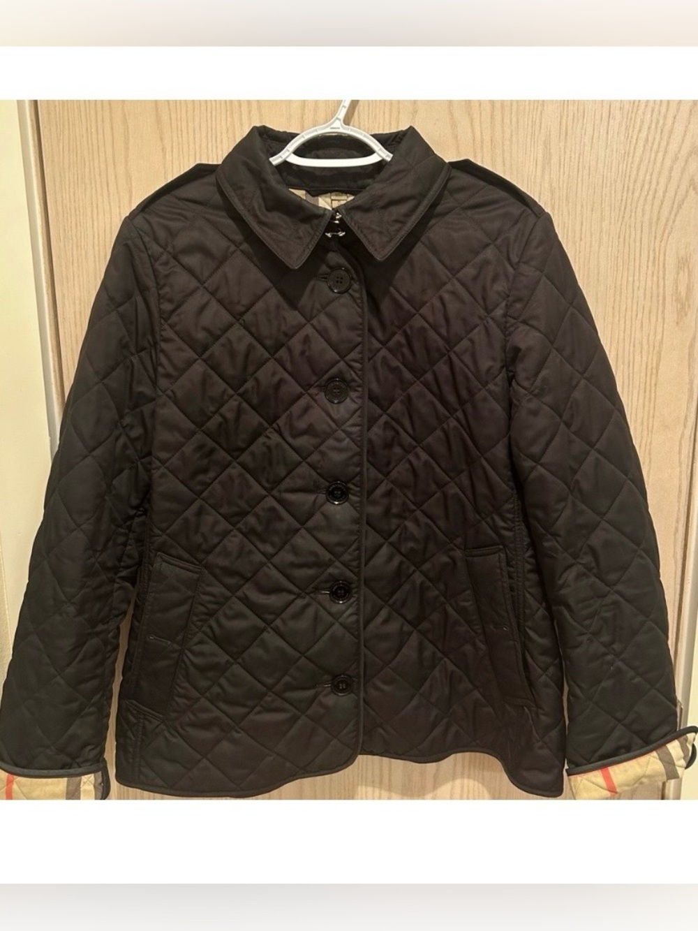 Authentic Burberry Black Quilted Jacket.